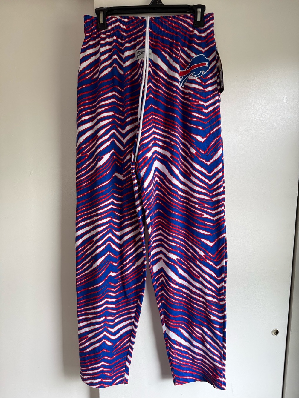 NFL Kids Blue, White & Red Zebra-Stripe Joggers